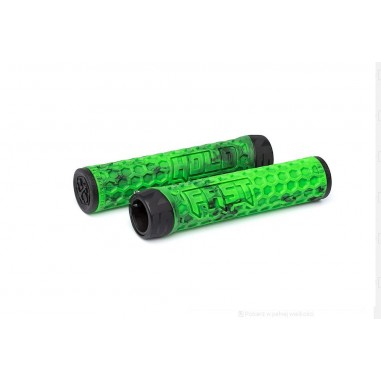 NS Bikes Hold Fast grips GREEN/BLACK lock on