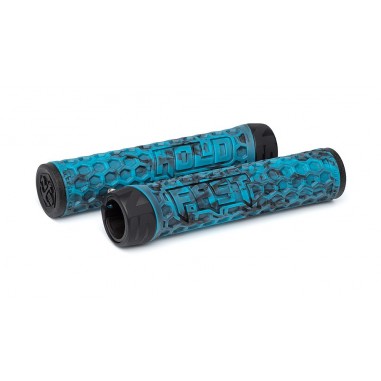 NS Bikes Hold Fast grips BLUE/BLACK lock on