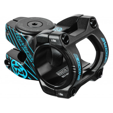 REVERSE Stem Black-ONE D-2 35mm Ø31,8 &  Ø35mm (Black/HellBlue) inkl. Top Cap  2