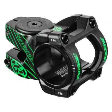 REVERSE Stem Black-ONE D-2 35mm Ø31,8 &  Ø35mm (Black/Green) inkl. Top Cap  2