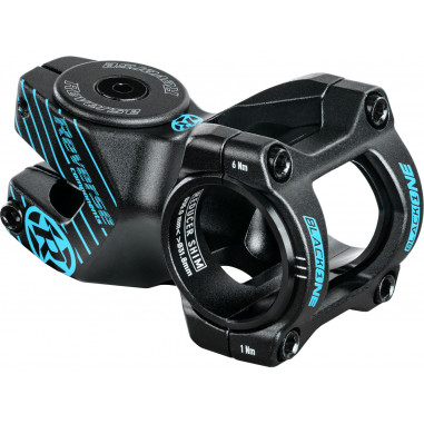 REVERSE Stem Black-ONE D-2 50mm Ø31,8 &  Ø35mm (Black/HellBlue) inkl. Top Cap  2
