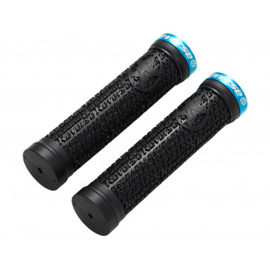 REVERSE Grips Stamp Single Lock-On Ø30mm x 135mm Black-hellBlue 2