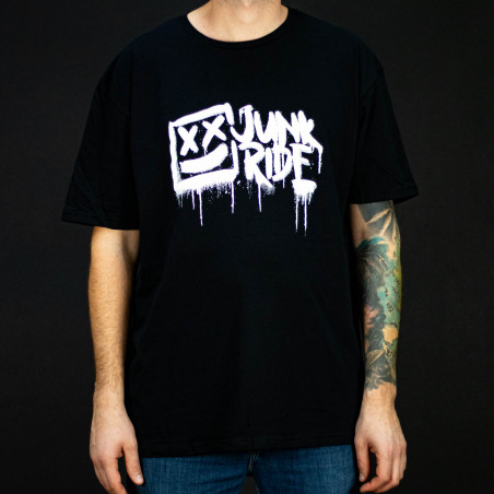 JUNKRIDE CREW LOGO T-SHIRT BLACK