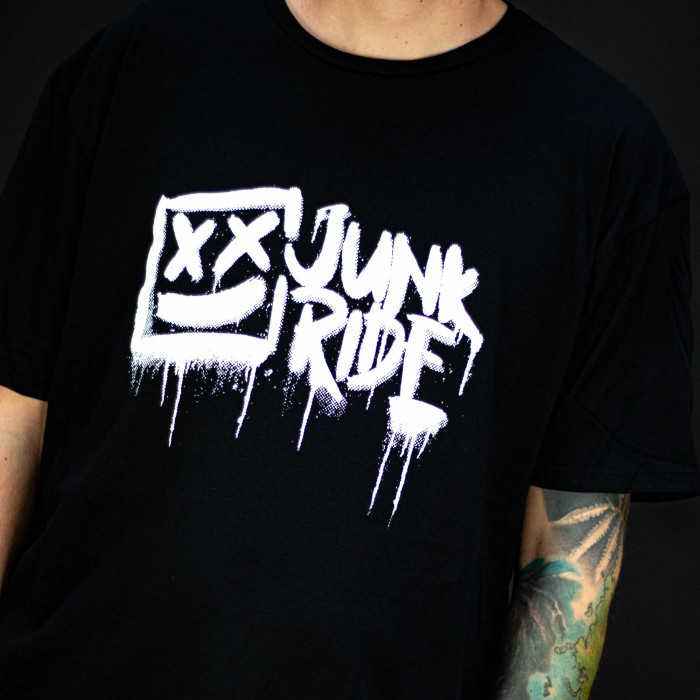 JUNKRIDE CREW LOGO T-SHIRT BLACK