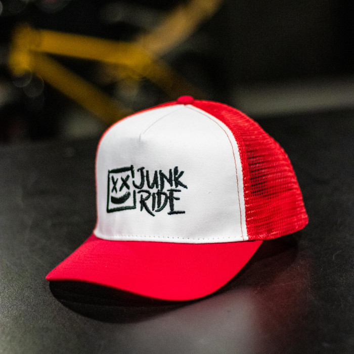 JUNKRIDE CREW LOGO ŠILTOVKA DETSKÁ WHITE/RED