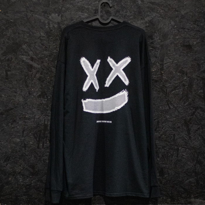 JUNKRIDE CRAZY SMILE LONGSLEEVE T-SHIRT BLACK