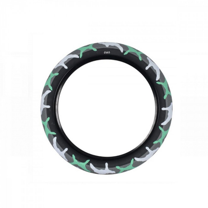 CULT VANS BMX TIRE 16" Teal Camo/ Black Wall