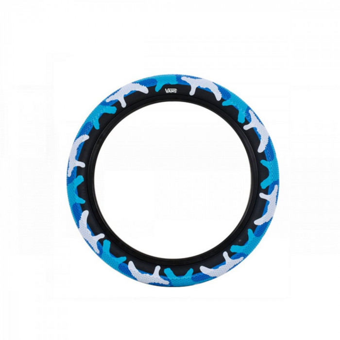 CULT VANS BMX TIRE 16" Blue Camo/ Black Wall