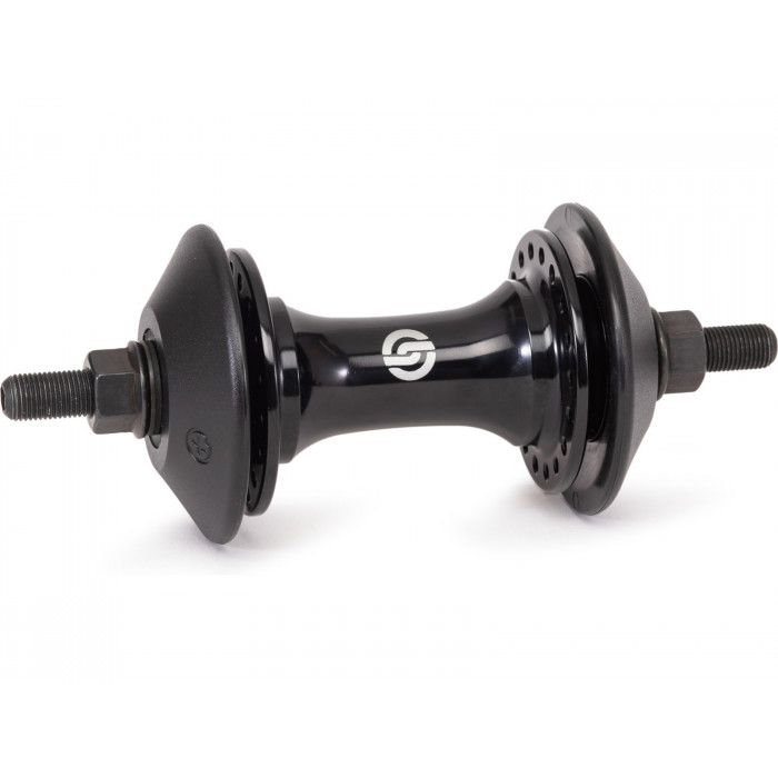 SaltBMX EX front hub 3/8" male axle, 28H, sealed, incl. x2 nylon hubguards, black