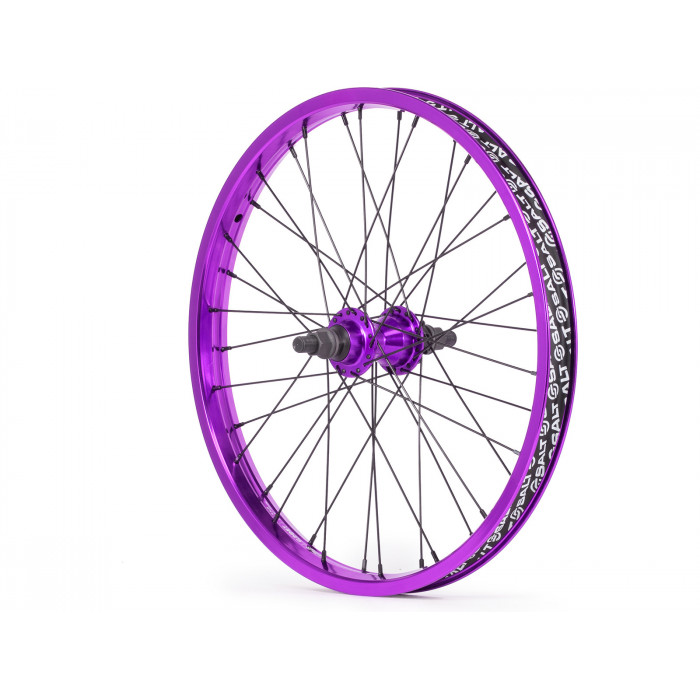 SaltBMX EVEREST cassette rear wheel 20" double st. W., 14mm male axle, SB 9T, RSD, 36H, incl. rimtape , purp