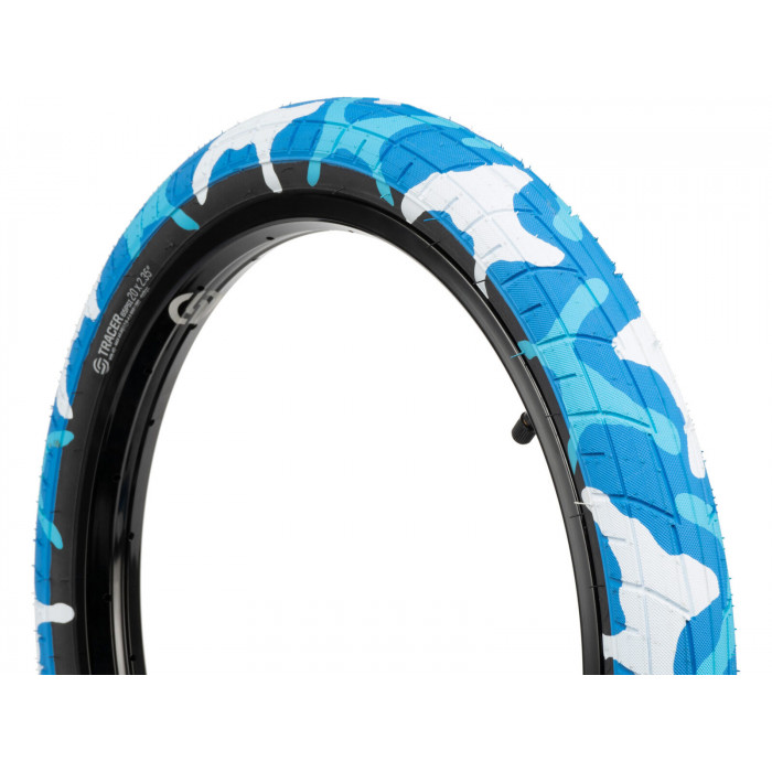 SaltBMX Salt Tracer tire 65psi, 12" x 2.0" blue camo