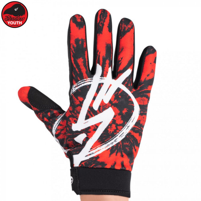 SHADOW CONSPIRE YOUTH GLOVES RED TYE DIE