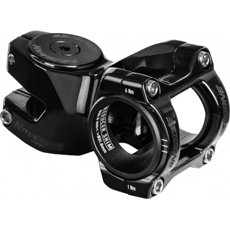 REVERSE Stem Black-ONE Titanium D-2 50mm Ø31,8 &  Ø35mm (Black) inkl. Top Cap 