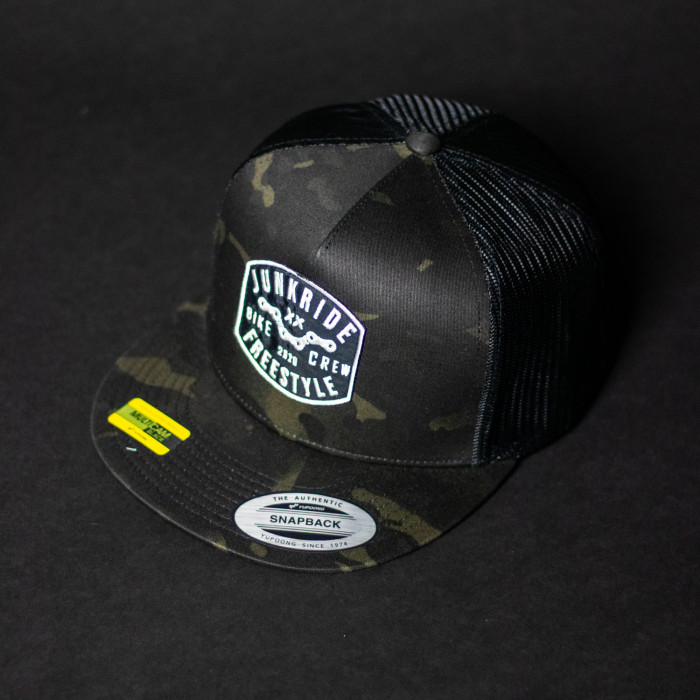 JUNKRIDE FREESTYLE SNAPBACK MULTICAMO BLACK