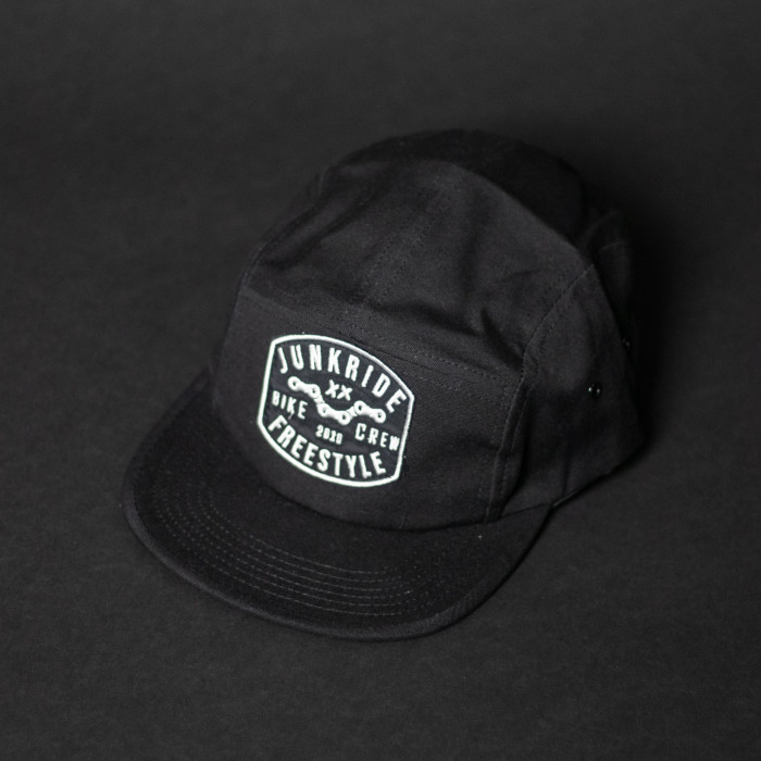 JUNKRIDE FREESTYLE 5 PANEL CAP BLACK