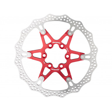 REVERSE Discrotor Aluminum/Steel Ø160mm red