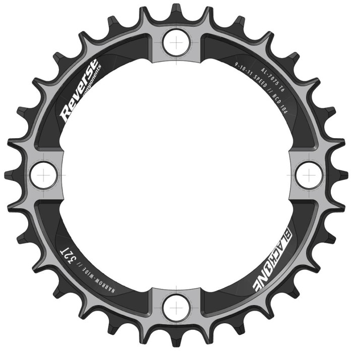 REVERSE Chaninring Black One 104mm 32T...