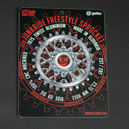 JUNKRIDE FREESTYLE SPROCKET 28T SILVER