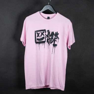 JUNKRIDE CREW LOGO T-SHIRT LIGHT PINK