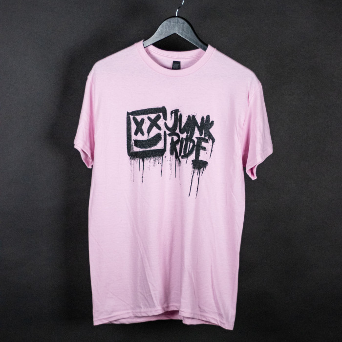 JUNKRIDE CREW LOGO T-SHIRT LIGHT PINK