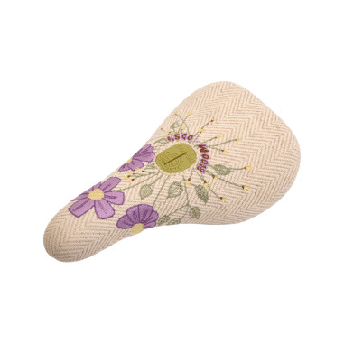 Odyssey x Bloom BMX Pivotal slim, cream corduroy with flowers