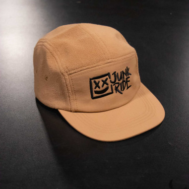 JUNKRIDE LOGO FLEECE 5 PANEL CAP CARAMEL 2
