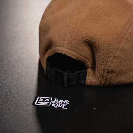 JUNKRIDE LOGO FLEECE 5 PANEL CAP CARAMEL