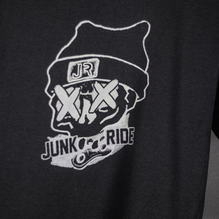 JUNKRIDE SKULL T-SHIRT BLACK