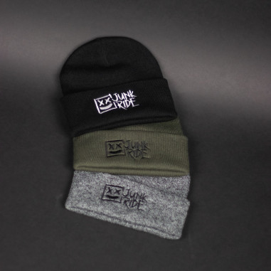 JUNKRIDE LOGO BEANIE GREEN 2