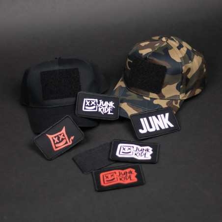 JUNKRIDE LOGO VELCRO PATCH FULL SNAPBACK BLACK